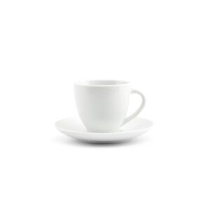 koffietas en onderbord - Basic white